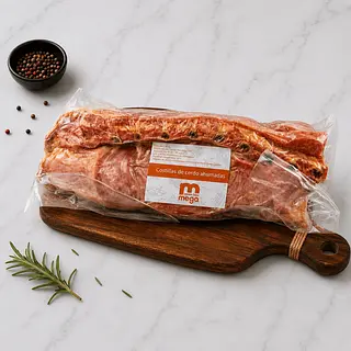 Costillas De Cerdo Ahumadas Tira: Peso Variable